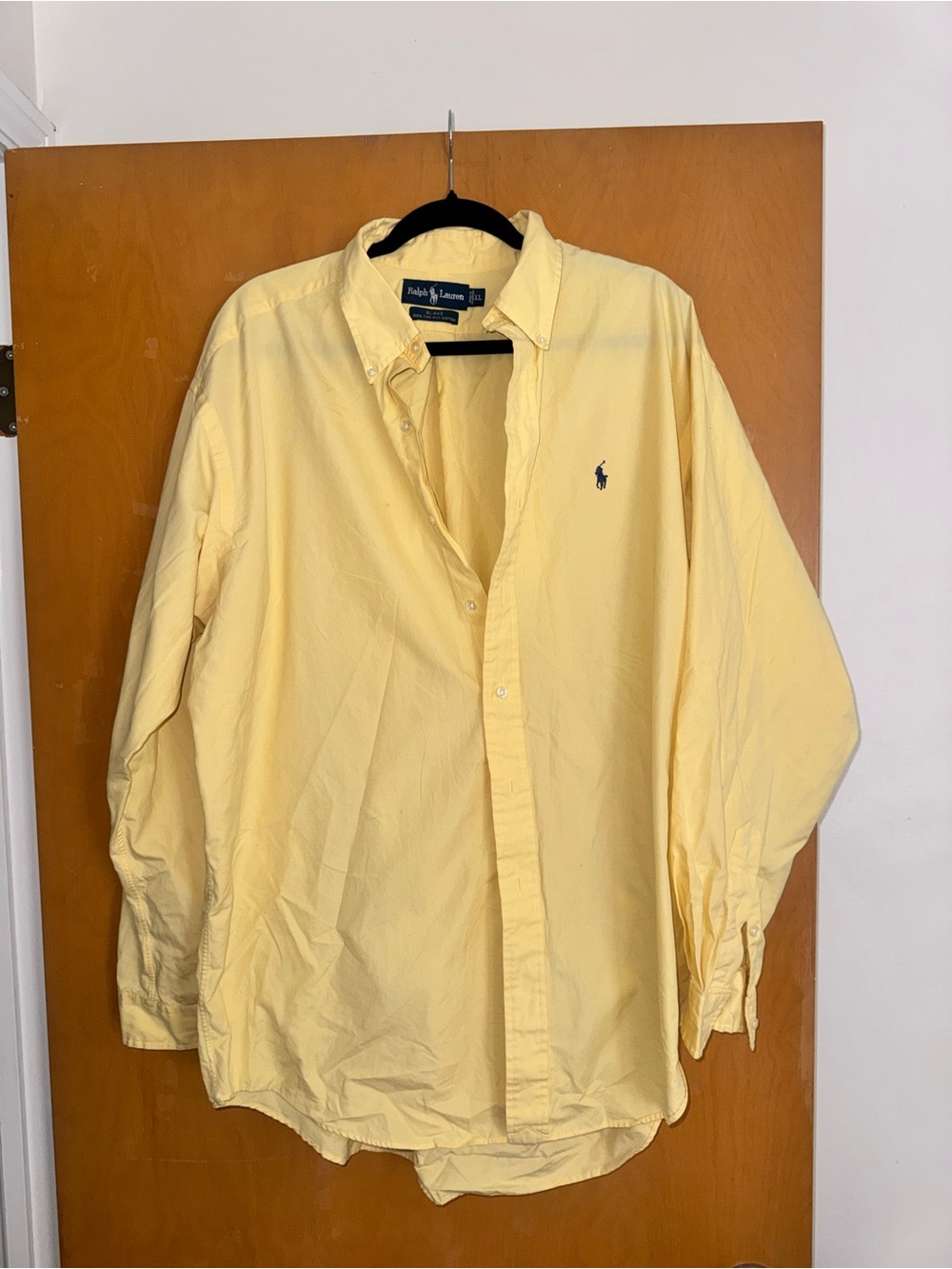 Ralph Lauren Light Yellow Button-Down Oxford Shirt - Men's